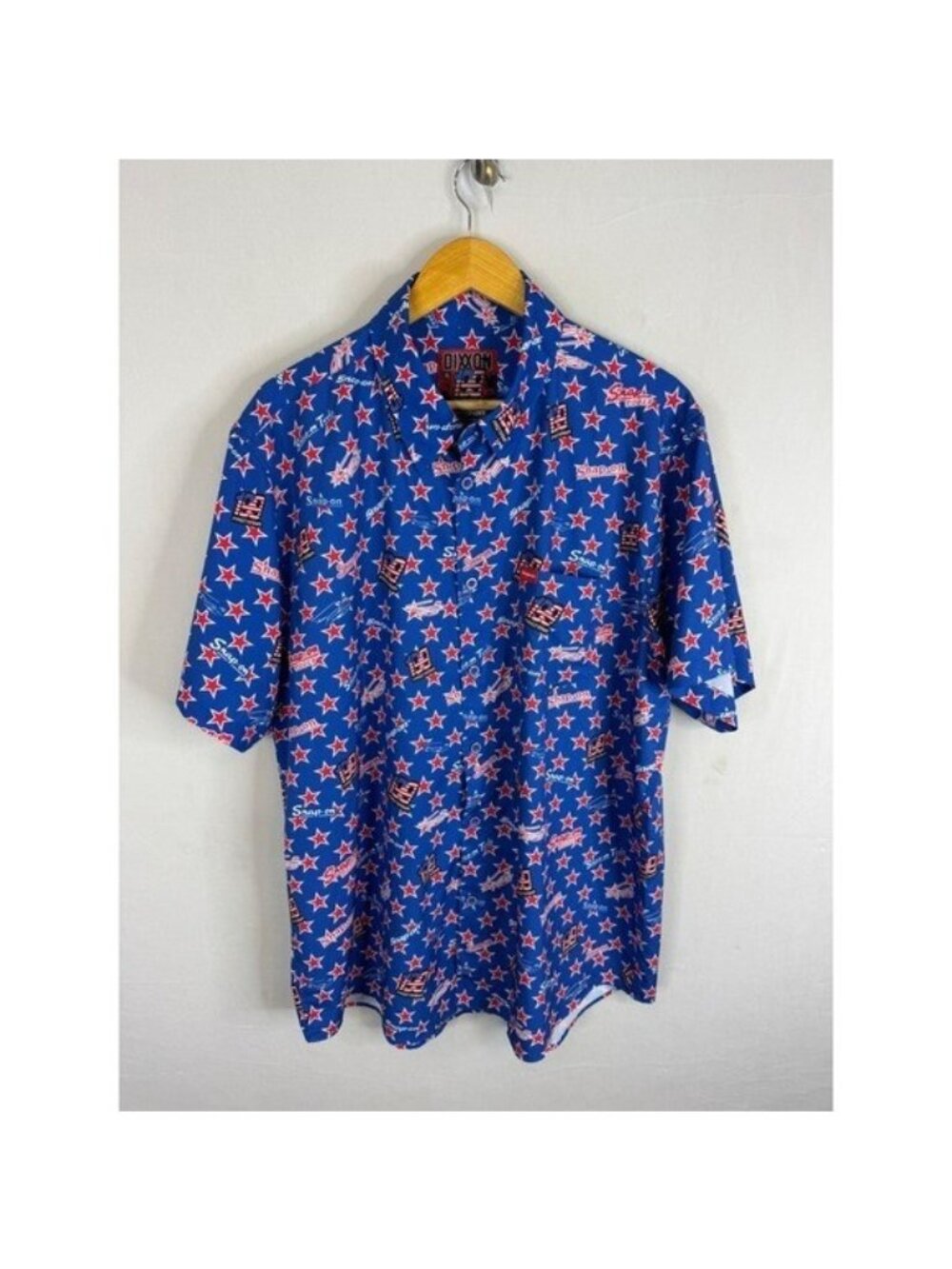 Dixxon Travis Pastrana 199 Snap-on Tools Blue Star Short Sleeve Shirt Mens XL